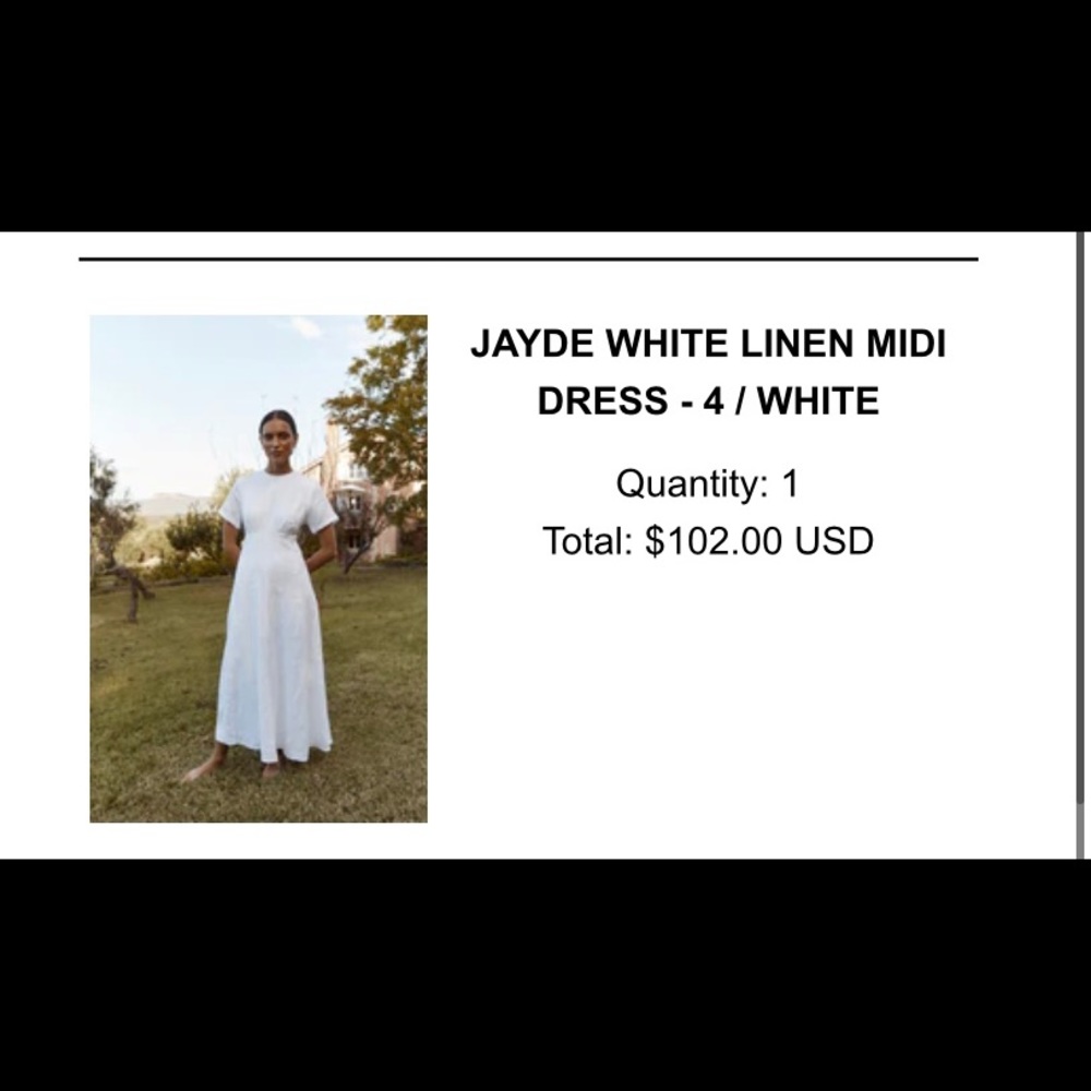 BRAND NEW - WHITE LINEN DRESS
